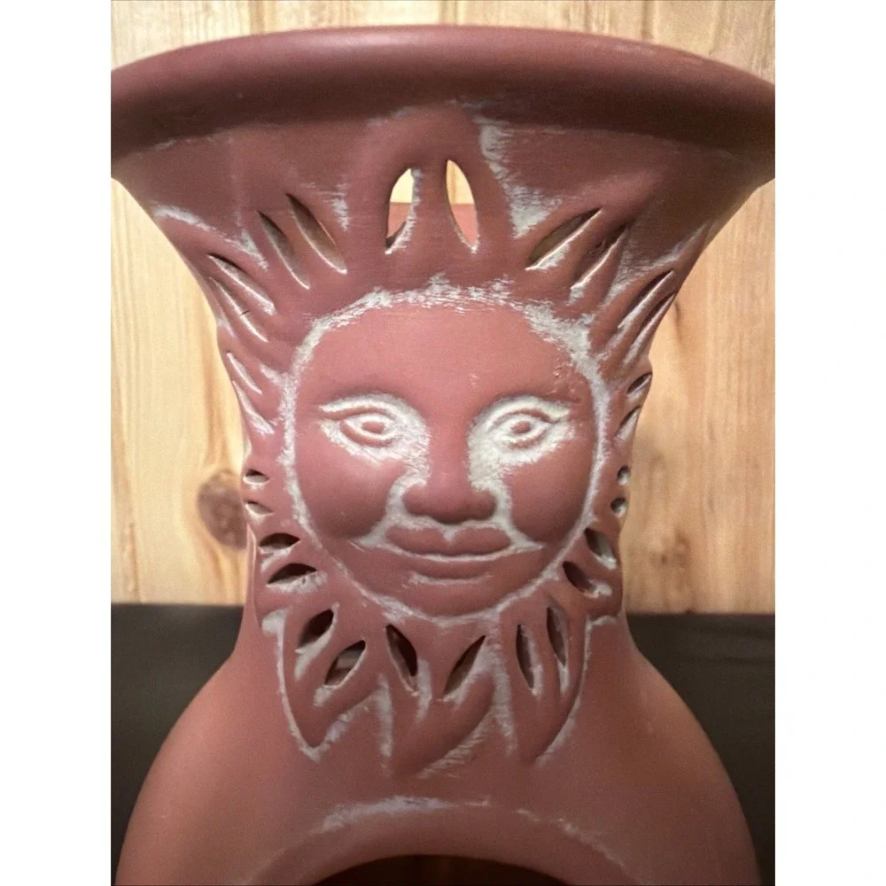 Vintage Partylite Sunesta Chiminea Tealight Terracotta Candle Holder Celestial